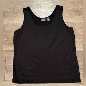 Additions by Chico’s Black Tank Top Size 2 EUC